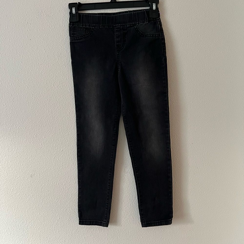 Cat&Jack Black Girl Pull on Skinny Jeans size 6x